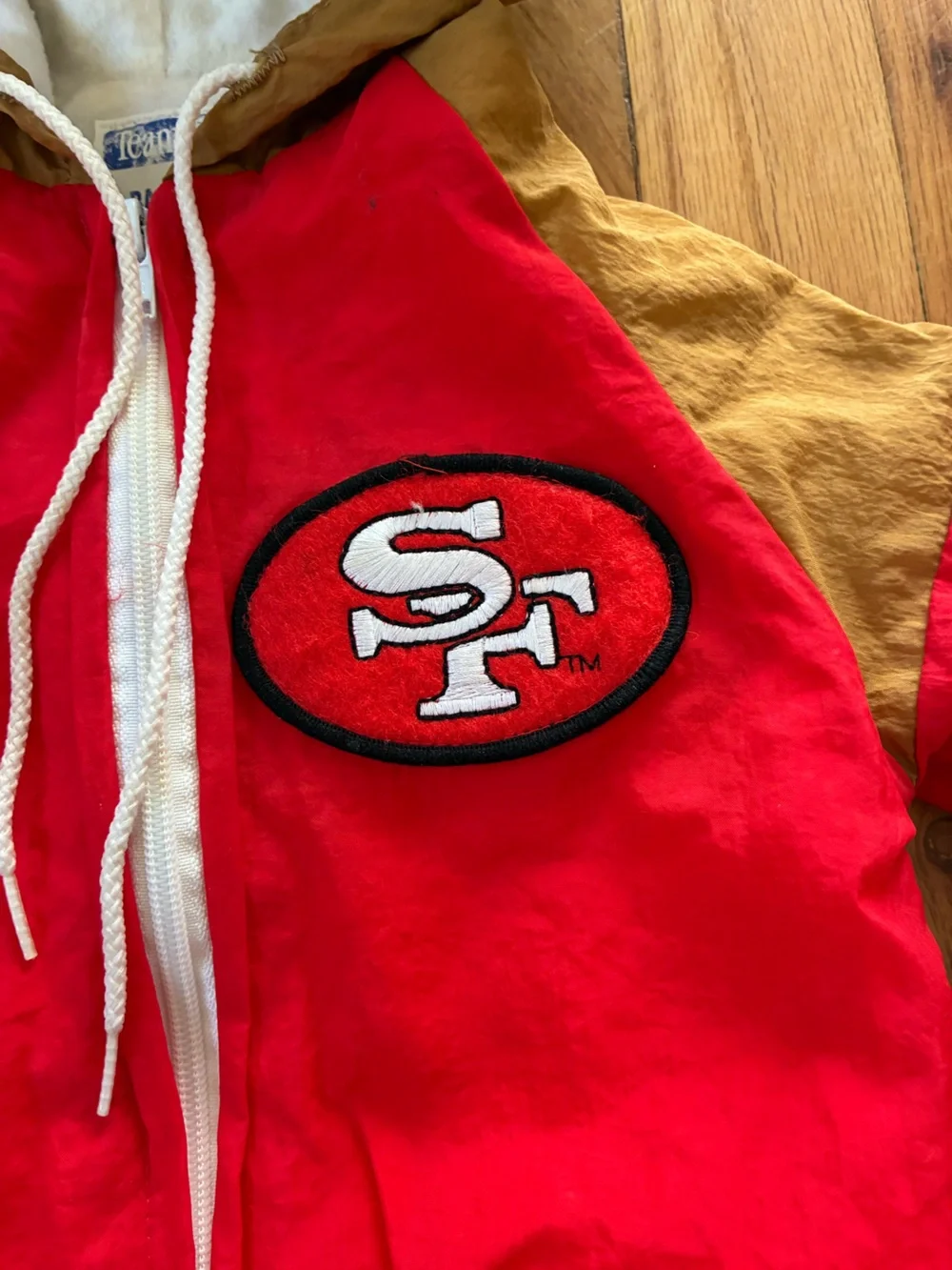Vintage SF 49ers Babyfair Team NFL Official Hooded Windbreaker Baby Size 18 Mo. - Picture 3 of 6